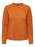 Pieces PCJULIANA KNITTED PULLOVER, Persimmon Orange, highres - 17126277_PersimmonOrange_001.jpg