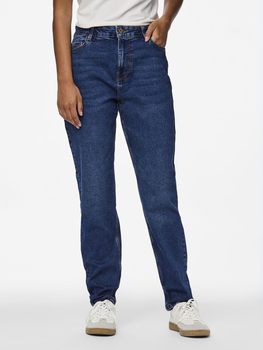 Blue High Waist Mom Jeans Pieces