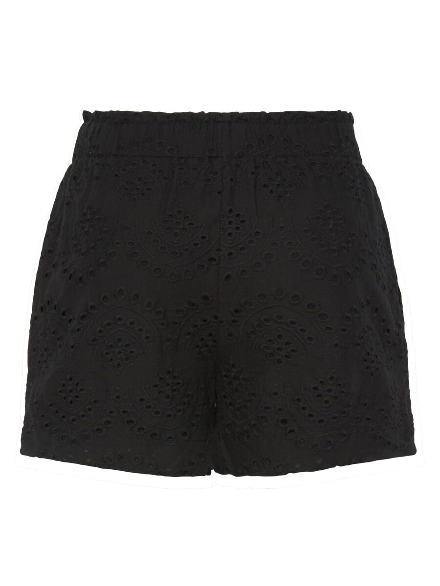 Pieces PCVILDE - BRODERIE ANGLAISE SHORT, Black, highres - 17154745_Black_002.jpg