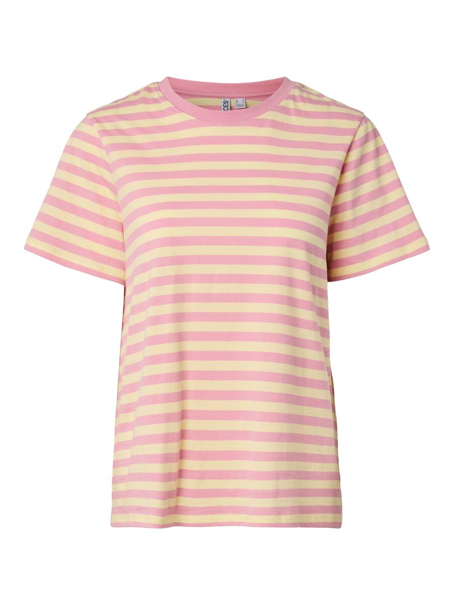 Product carousel image - PCRIA STRIPED T-SHIRT, French Vanilla | 1