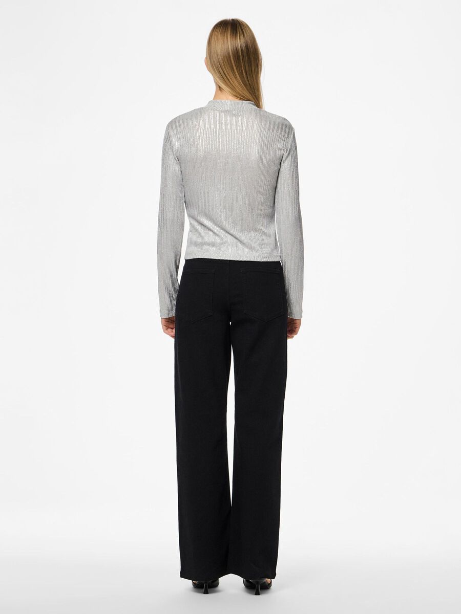 Pieces PCROCKY LONG SLEEVED TOP, Silver, highres - 17153603_Silver_004.jpg