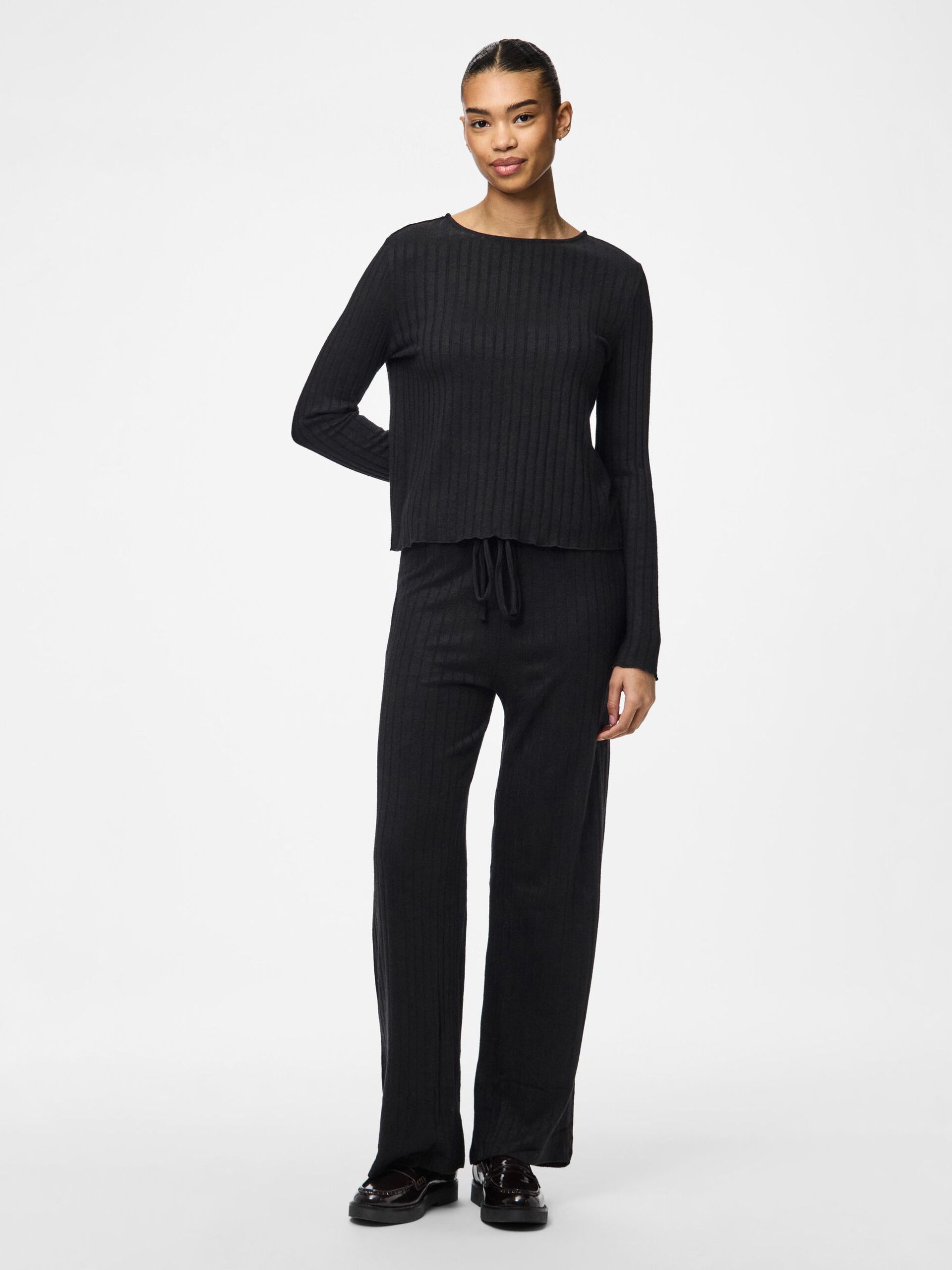 Carousel image - PCIRIS LONG SLEEVED BLOUSE, Black | 5