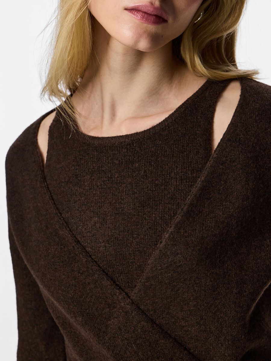 Carousel image - PCMAJI WICKEL STRICKTEIL, Hot Fudge | 4