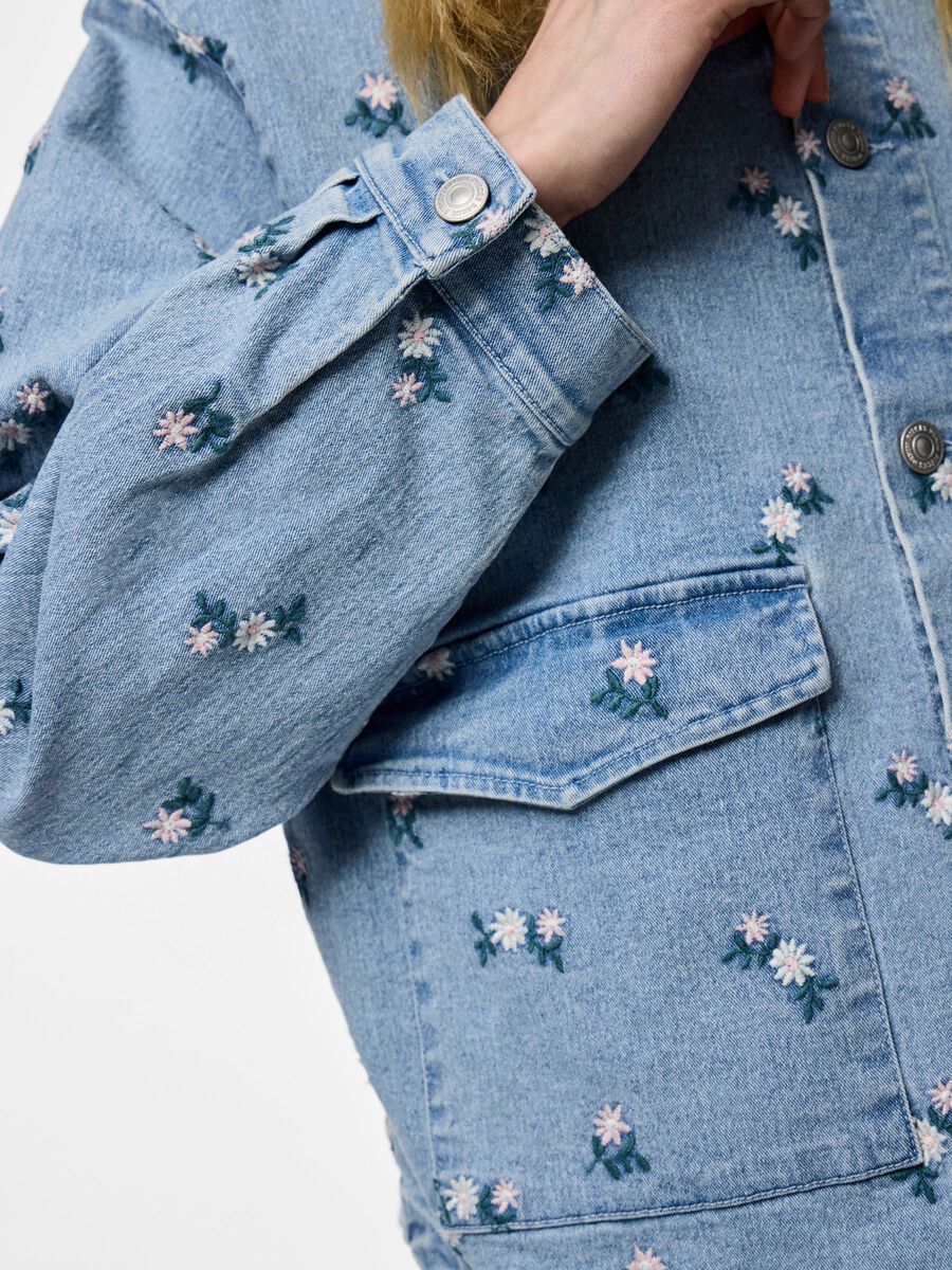 Carousel image - PCFLORA  DENIM SHIRT, Light Blue Denim | 6