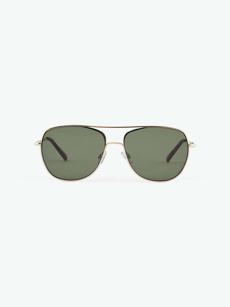 Pieces MODÈLE AVIATEUR LUNETTES DE SOLEIL, Gold Colour, highres - 17102279_GoldColour_007.jpg