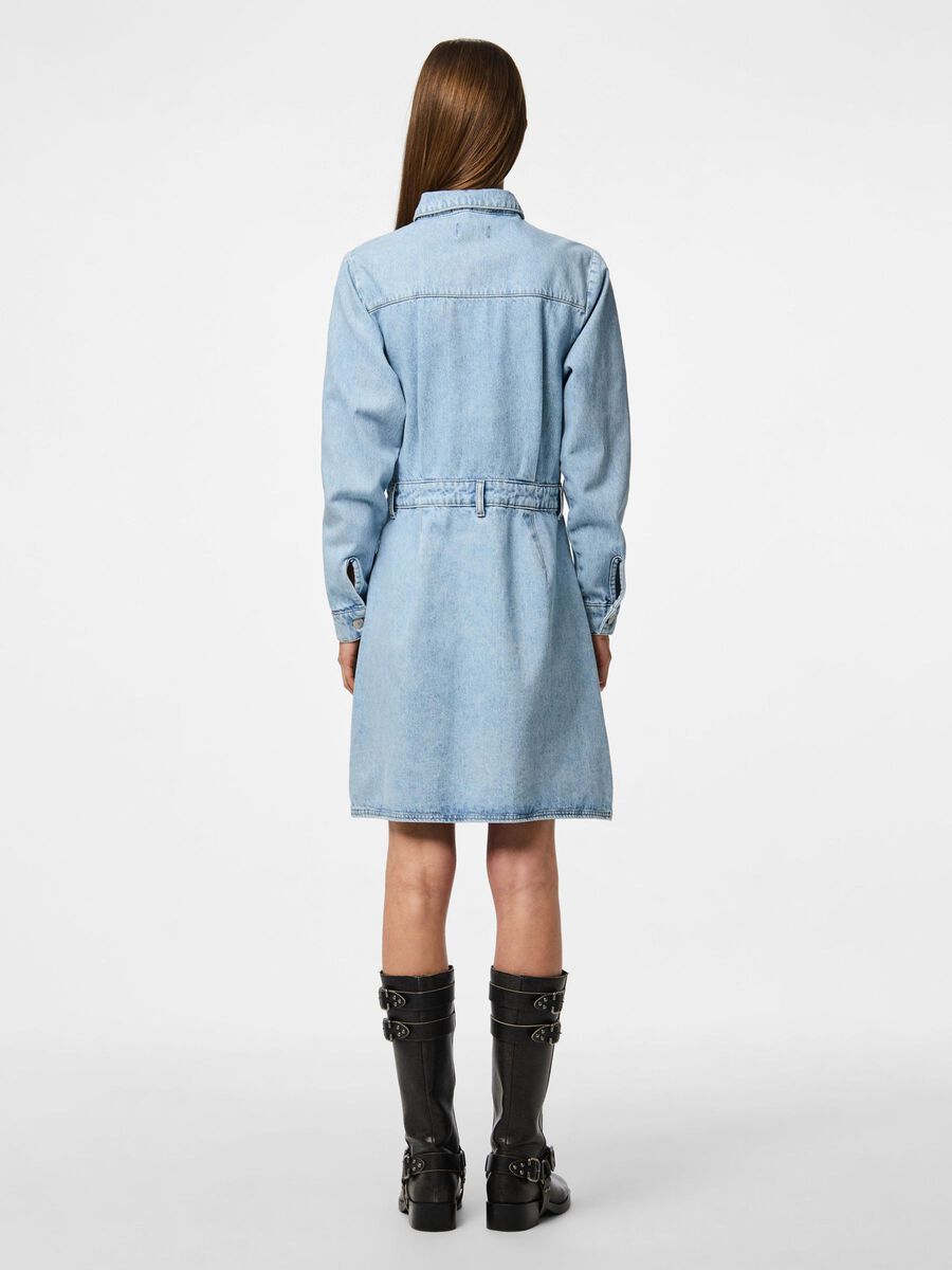 Pieces PCTASHA DENIM DRESS, Light Blue Denim, highres - 17157256_LightBlueDenim_004.jpg