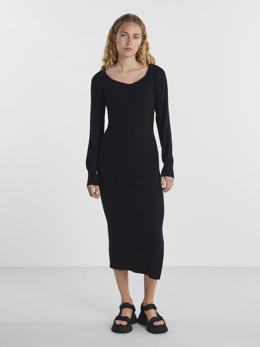 Pieces PCJAMIL KNITTED DRESS, Black, highres - 17142274_Black_003.jpg