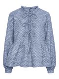 Pieces PCNIBE LONG SLEEVED TOP, Faded Denim, highres - 17149864_FadedDenim_001.jpg