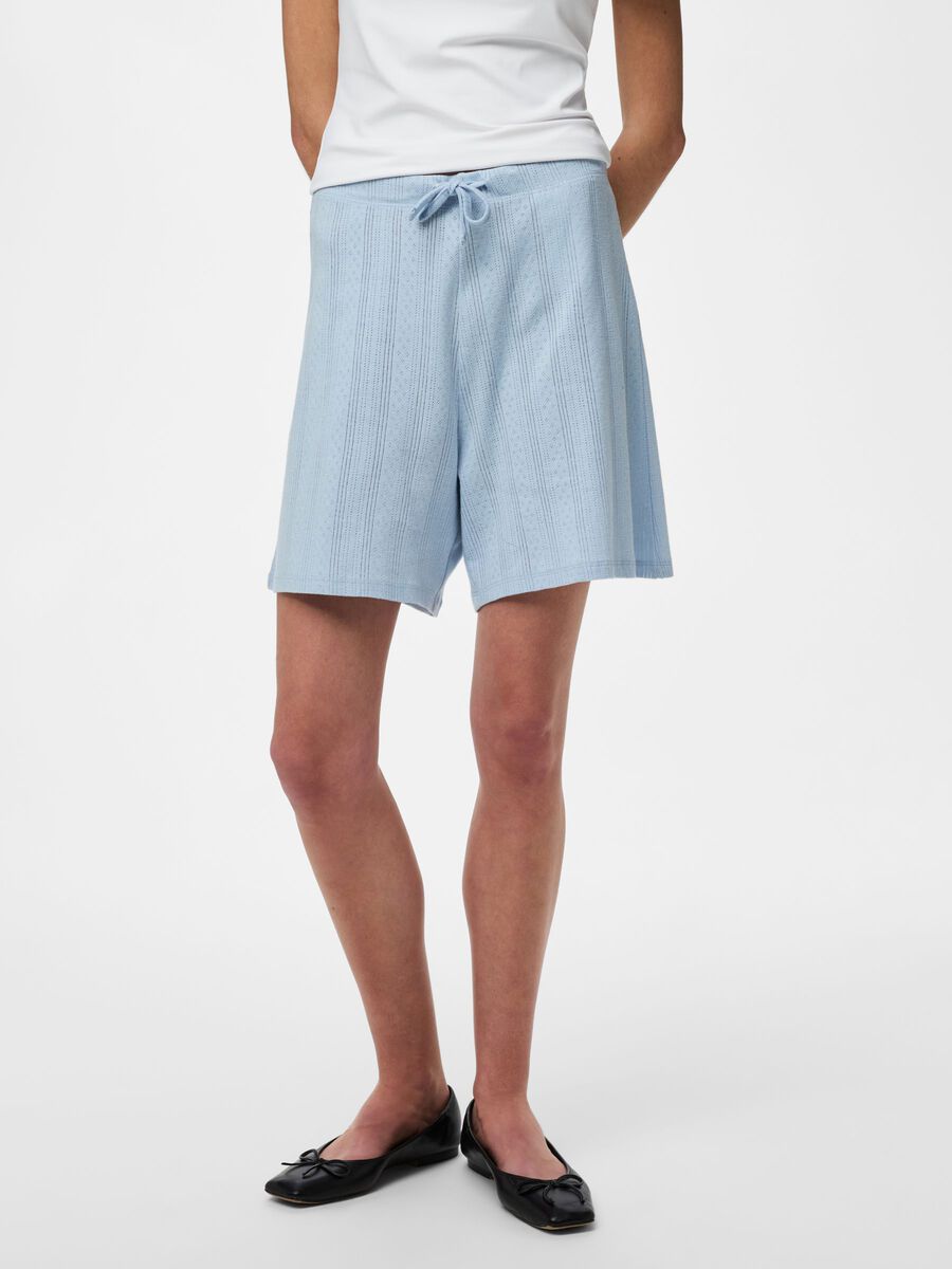 Carousel image - PCMARIE HW POINTELLE  SHORTS, Cashmere Blue | 1