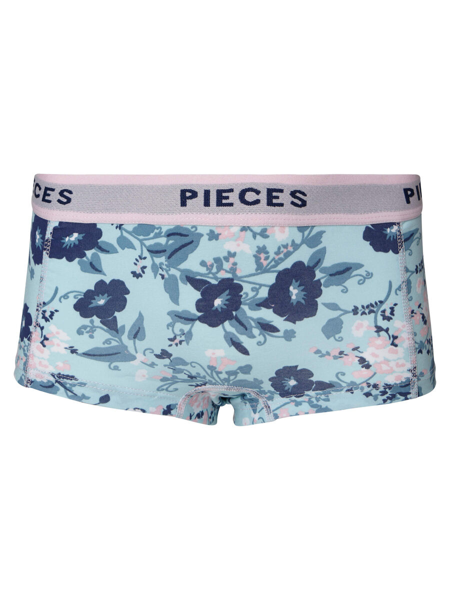 Pieces 4-PACK LOGO LADY BOXERSHORTS, Cool Blue, highres - 17091980_CoolBlue_005.jpg