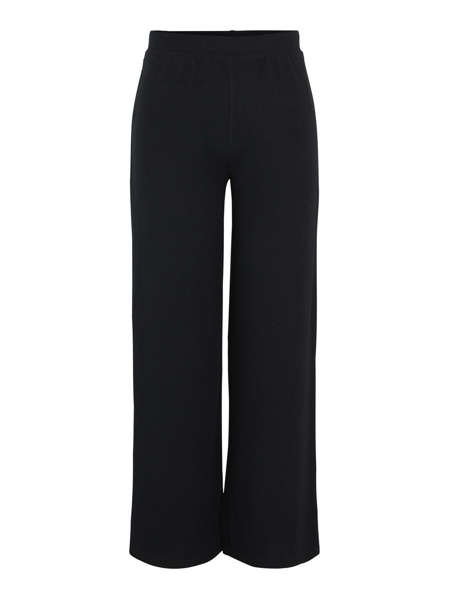 Pieces HIGH WAISTED KNITTED TROUSERS, Black, highres - 17112331_Black_001.jpg