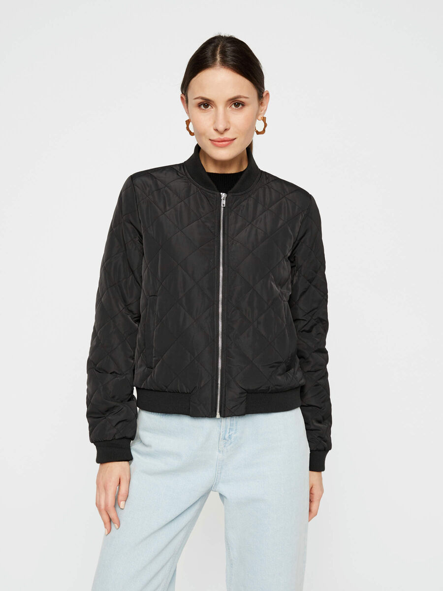 Pieces GESTEPPTE BOMBERJACKE, Black, highres - 17103523_Black_003.jpg