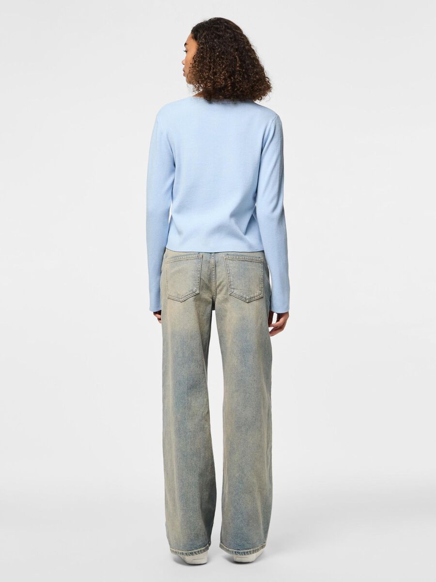 Pieces PCMULINDA CARDIGAN EN MAILLE, Cashmere Blue, highres - 17160492_CashmereBlue_004.jpg