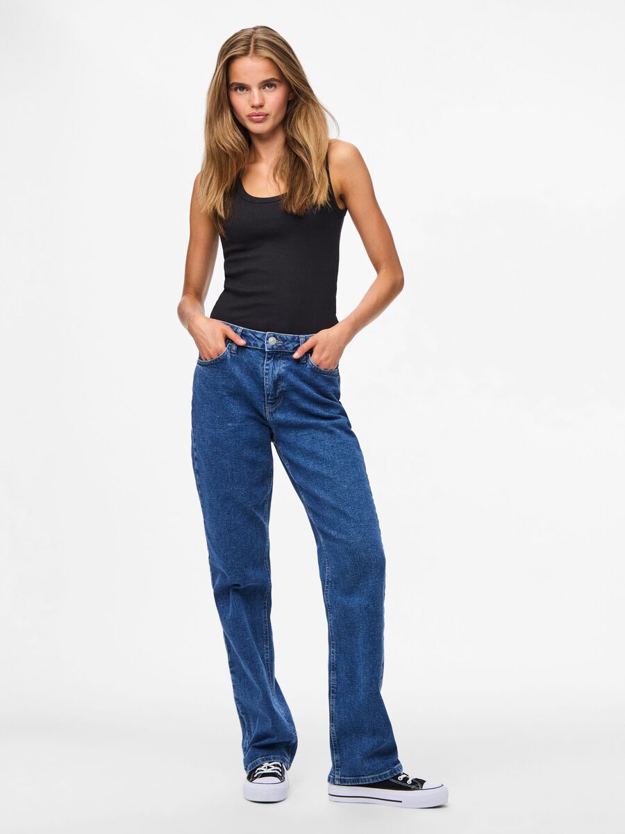 Carousel image - PCKELLY STRAIGHT FIT JEANS, Medium Blue Denim | 1