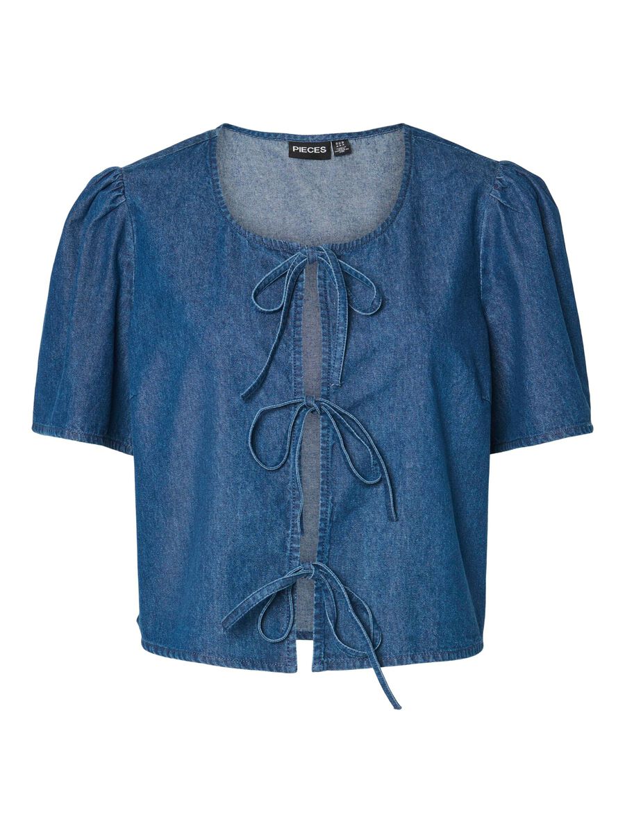 Pieces PCTENIM TOP, Medium Blue Denim, highres - 17157937_MediumBlueDenim_001.jpg