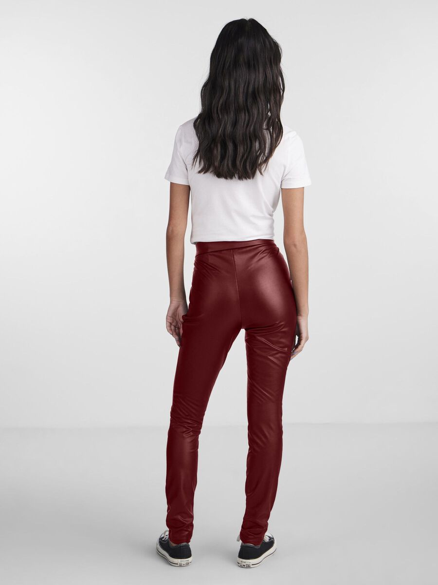 Pieces PCSALLIE FAUX LEATHER LEGGINGS, Sun-Dried Tomato, highres - 17144752_SunDriedTomato_004.jpg