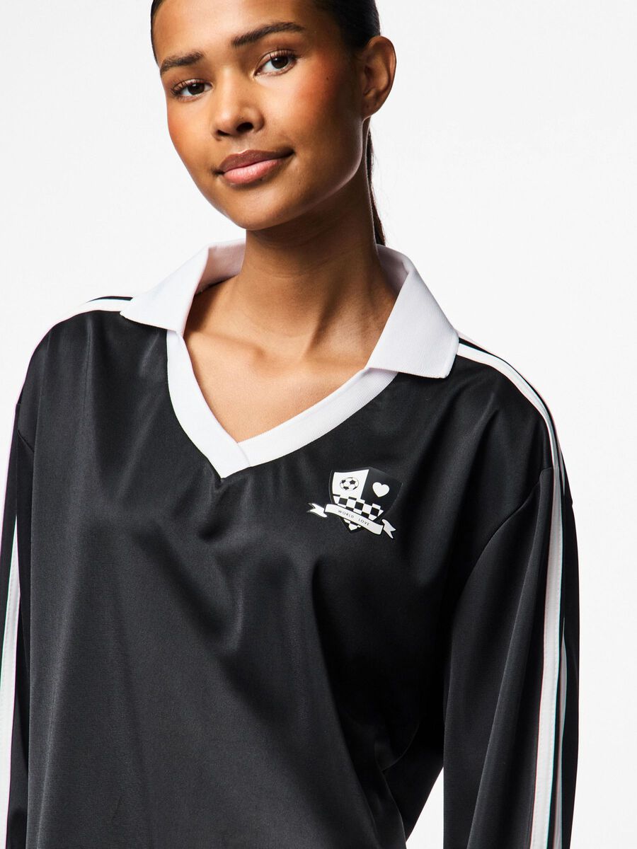 Pieces PCGRACE LANGARM-POLOSHIRT, Black, highres - 17157962_Black_1208524_006.jpg