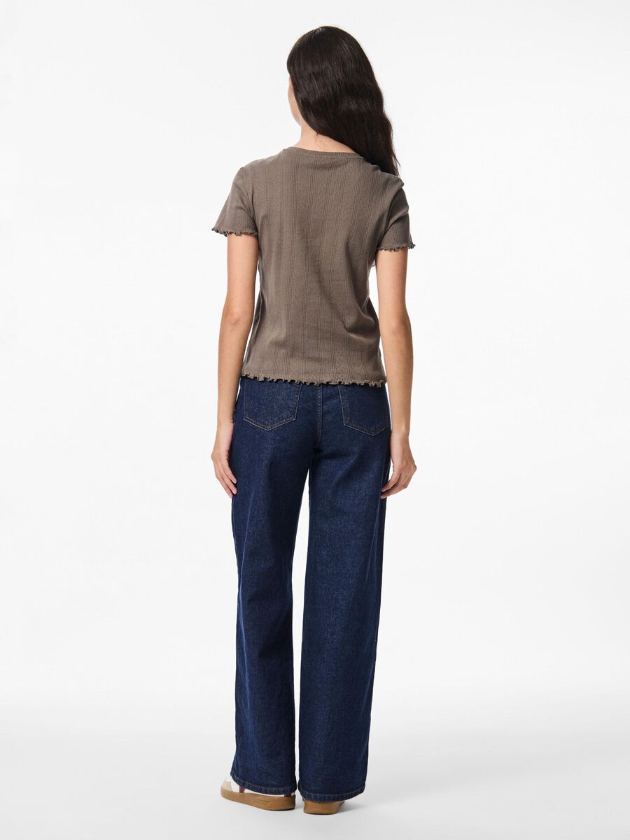 Pieces PCMARIE POINTELLE T-SHIRT, Morel, highres - 17152053_Morel_004.jpg