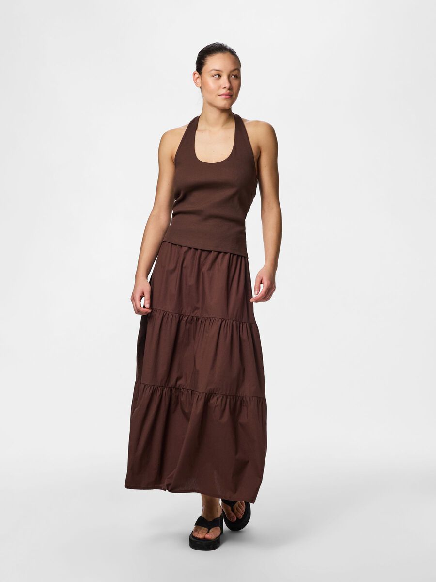 Carousel image - PCMAY  HALTERNECK TOP, Chicory Coffee | 6