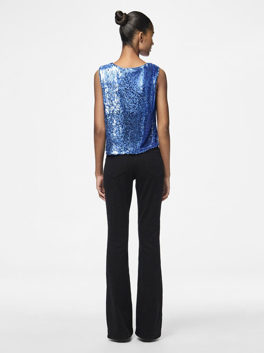 Pieces PCROME SLEEVELESS TOP, Soft Chambray, highres - 17152919_SoftChambray_004.jpg