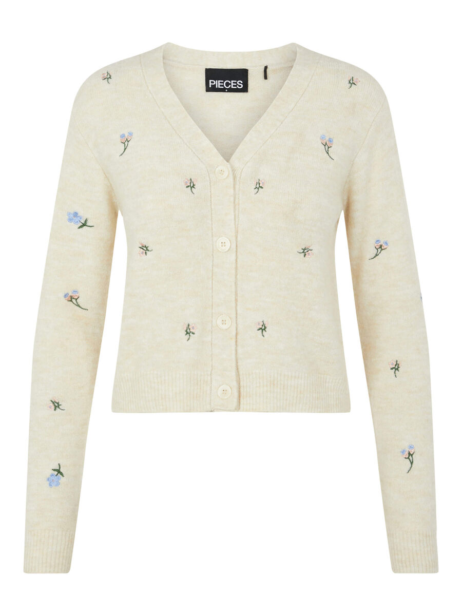 PIECES Cropped Strikket Cardigan Kvinder Coloured
