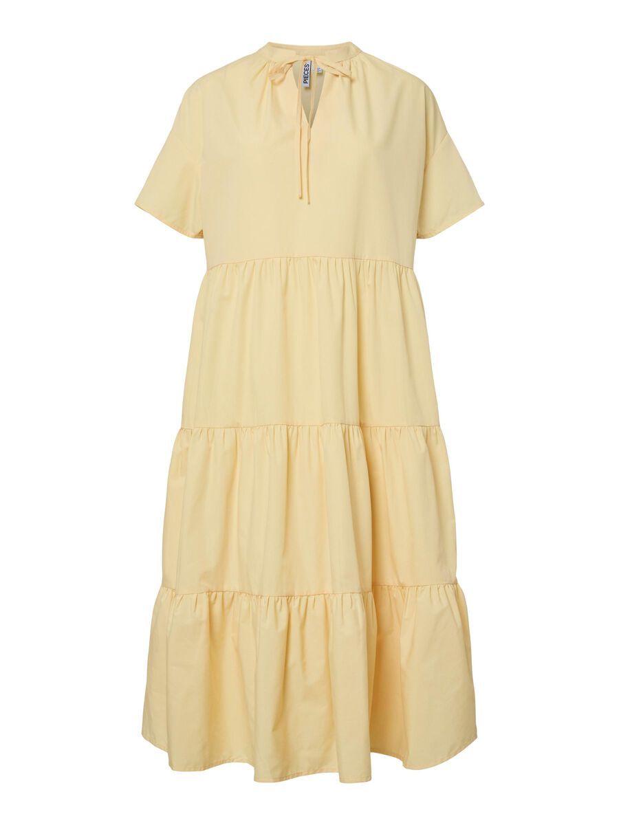 Pieces PCFARRY MIDI DRESS, Mellow Yellow, highres - 17164028_MellowYellow_001.jpg