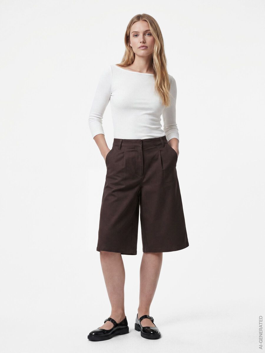 Carousel image 5 PCRIKKE HW BERMUDASHORTS, Hot Fudge