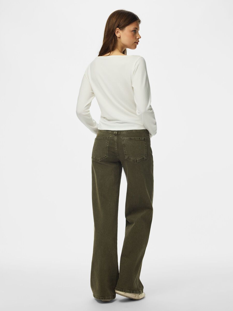 Product carousel image 2 PCSIRENE ASYMMETRICAL LONG SLEEVED TOP, Cloud Dancer