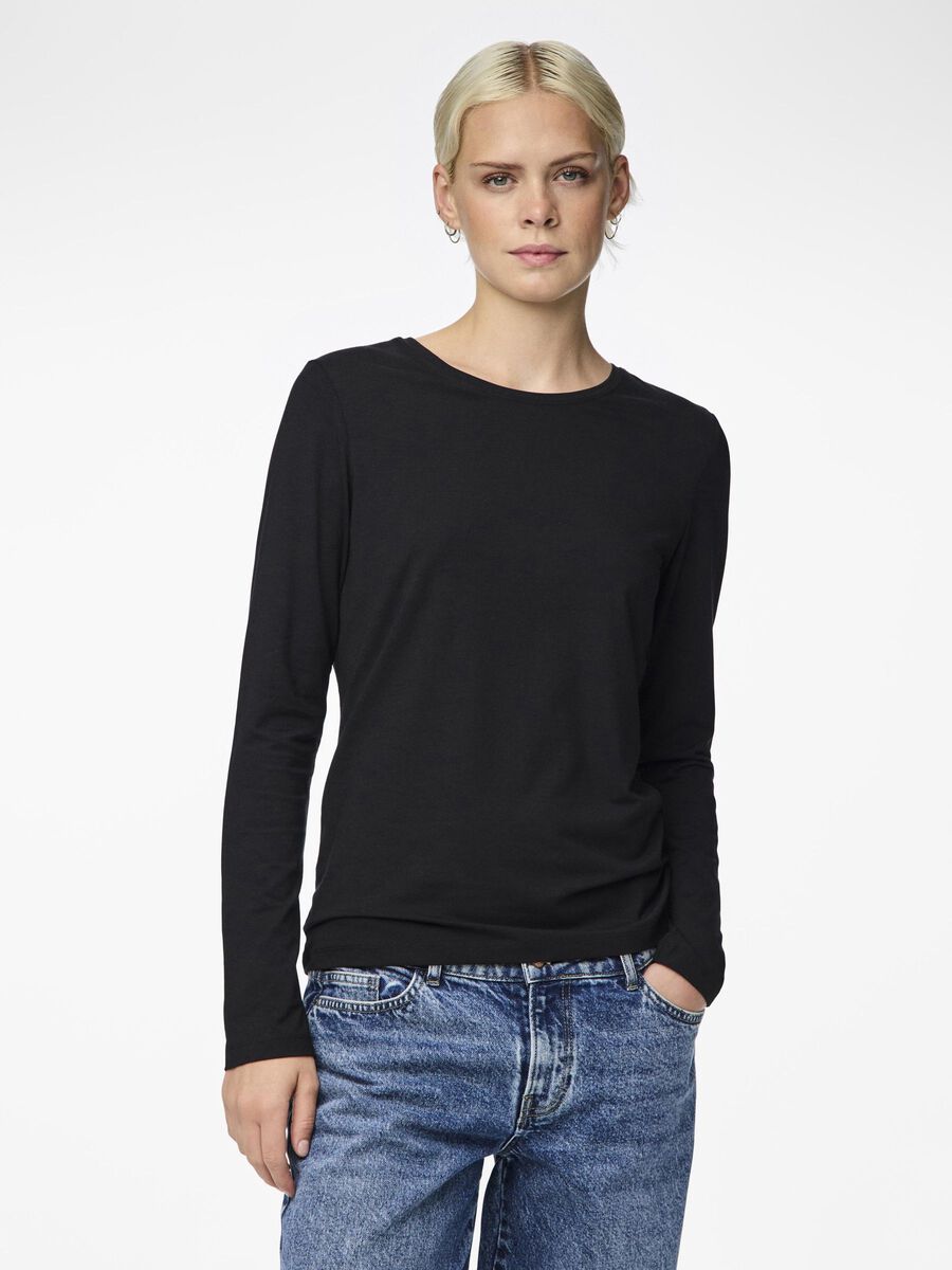 Pieces PCSIRENE LONG SLEEVED TOP, Black, highres - 17084155_Black_003.jpg