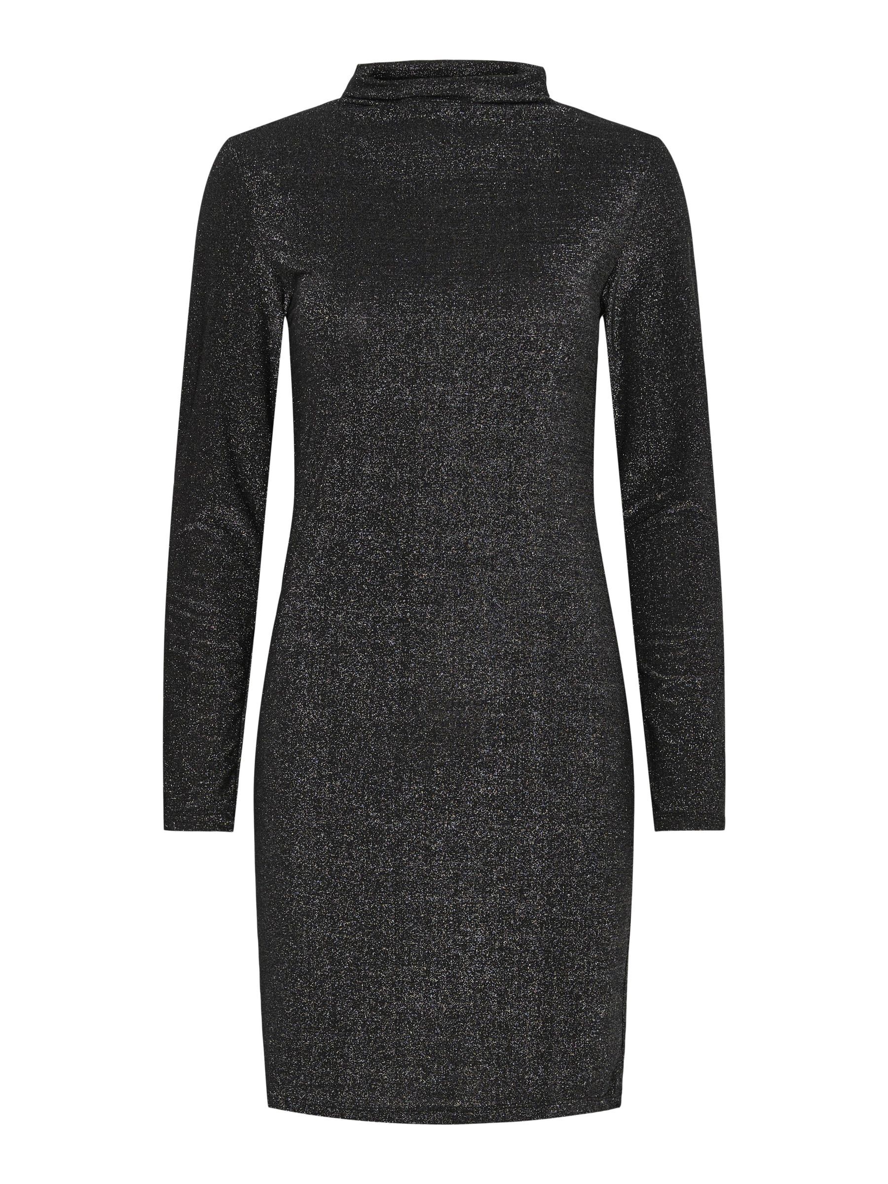 Black glitter bodycon dress outlet