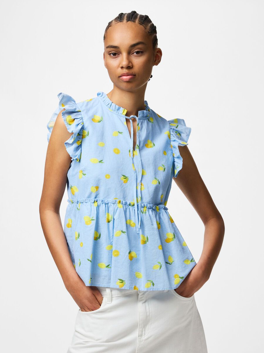 Product carousel image - PCEMMA MOUWLOZE TOP, Cashmere Blue | 1