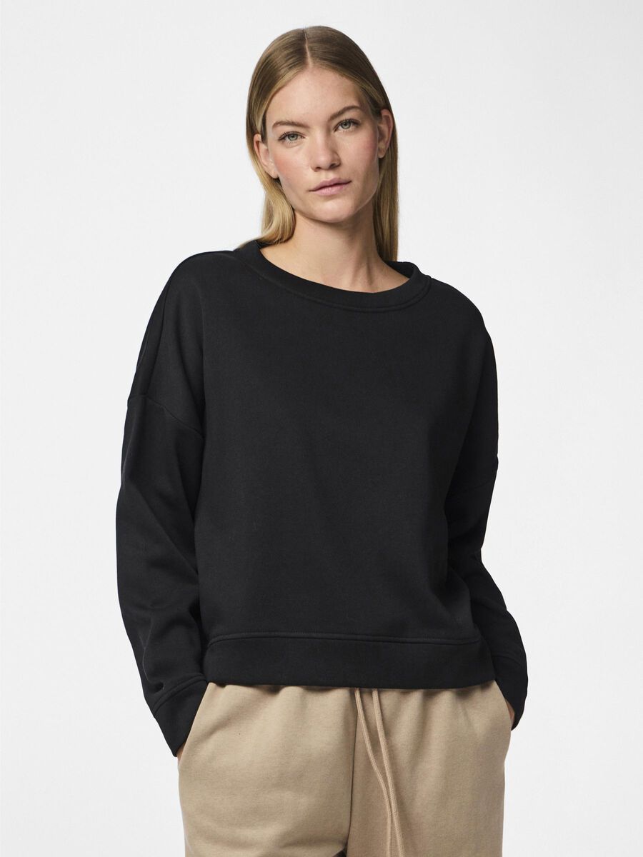 Pieces PCCHILLI SWEATSHIRT, Black, highres - 17113432_Black_003.jpg