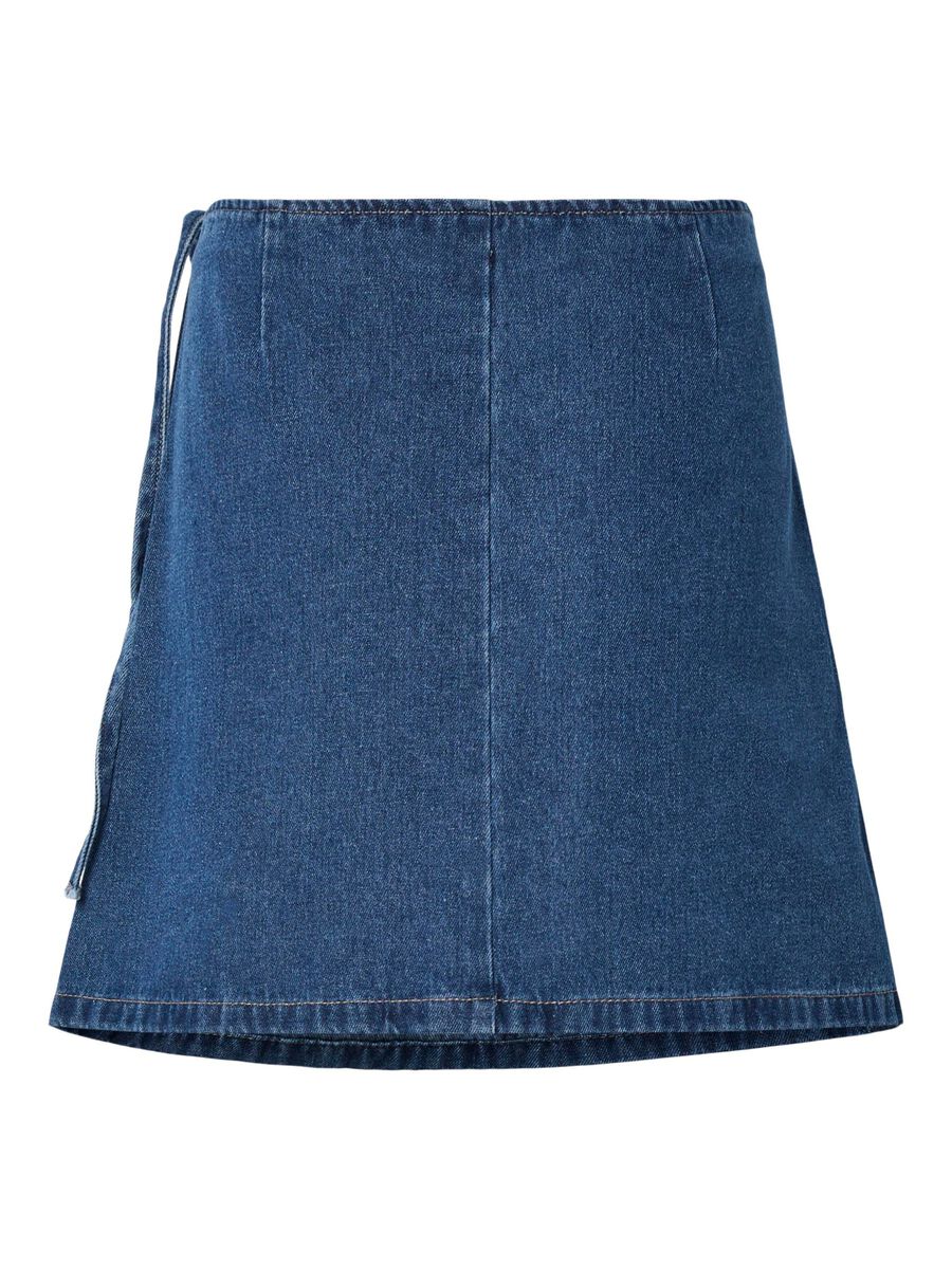 Pieces PCFIBBO HW WRAP DENIM MINI SKIRT, Medium Blue Denim, highres - 17158844_MediumBlueDenim_002.jpg