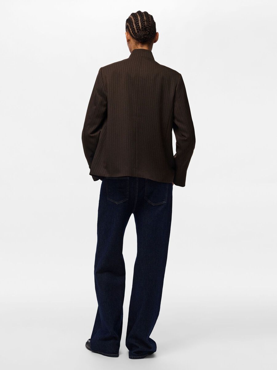 Product carousel image 2 PCFALKA PINSTRIPED  BLAZER, Asphalt
