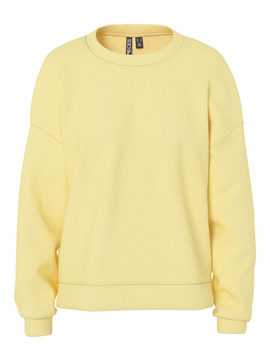 Pieces PCCHILLI LOOSE FIT SWEATSHIRT, Pale Banana, highres - 17156302_PaleBanana_001.jpg