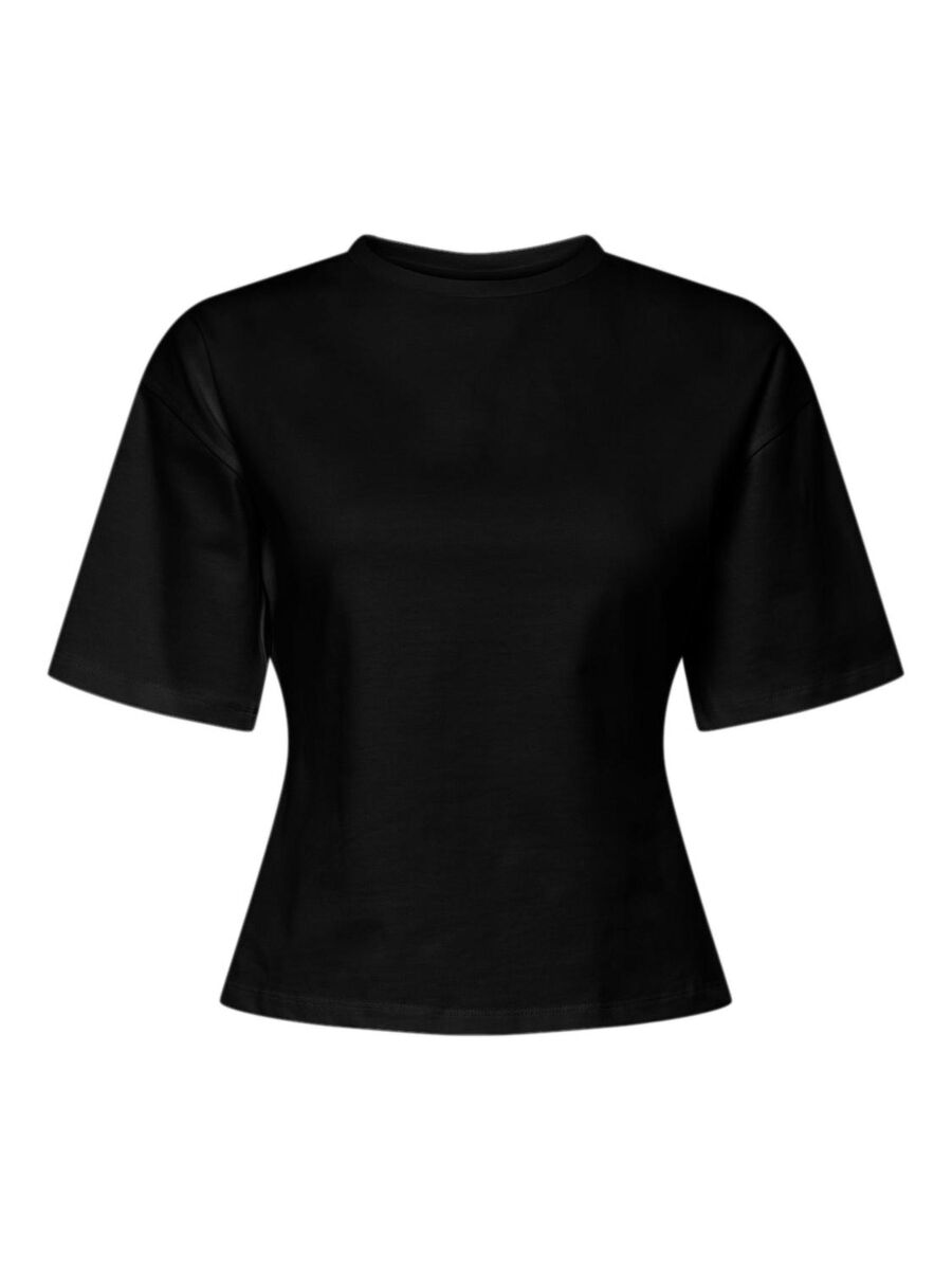 Pieces PCAMY ZIP  T-SHIRT, Black, highres - 17161196_Black_001.jpg