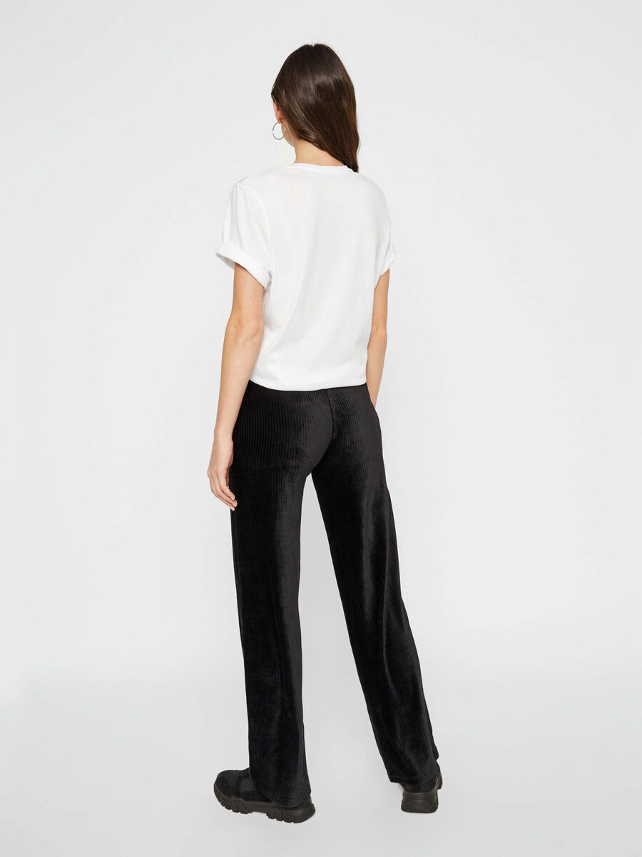 Pieces EFFET VELOURS CÔTELÉ PANTALON, Black, highres - 17104380_Black_004.jpg