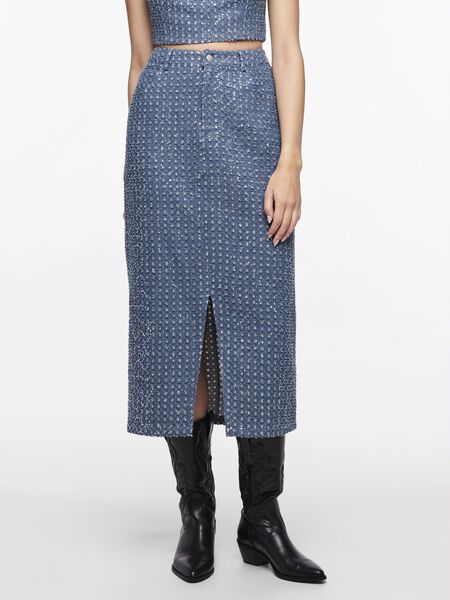 Pieces PCNAOMI DENIM SKIRT, Medium Blue Denim, highres - 17150006_MediumBlueDenim_1111237_003.jpg