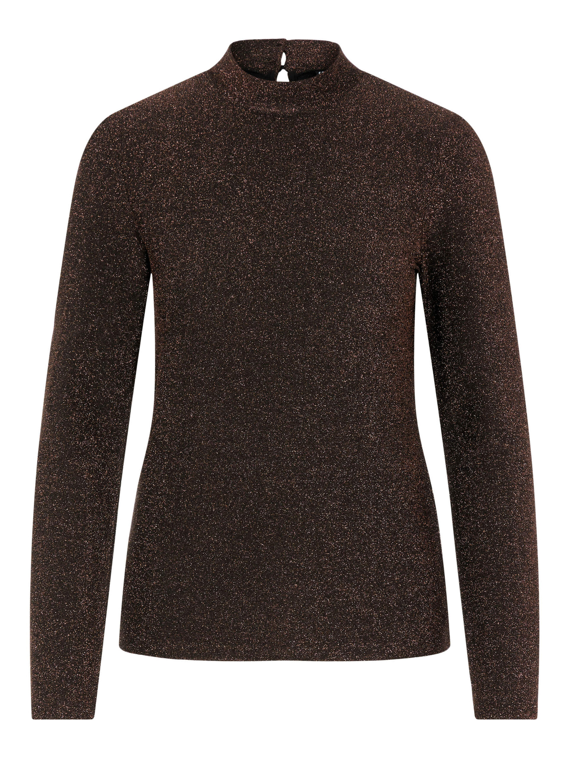 Carousel image - PCRINA TOP MET LANGE MOUWEN, Bronze Brown | 5