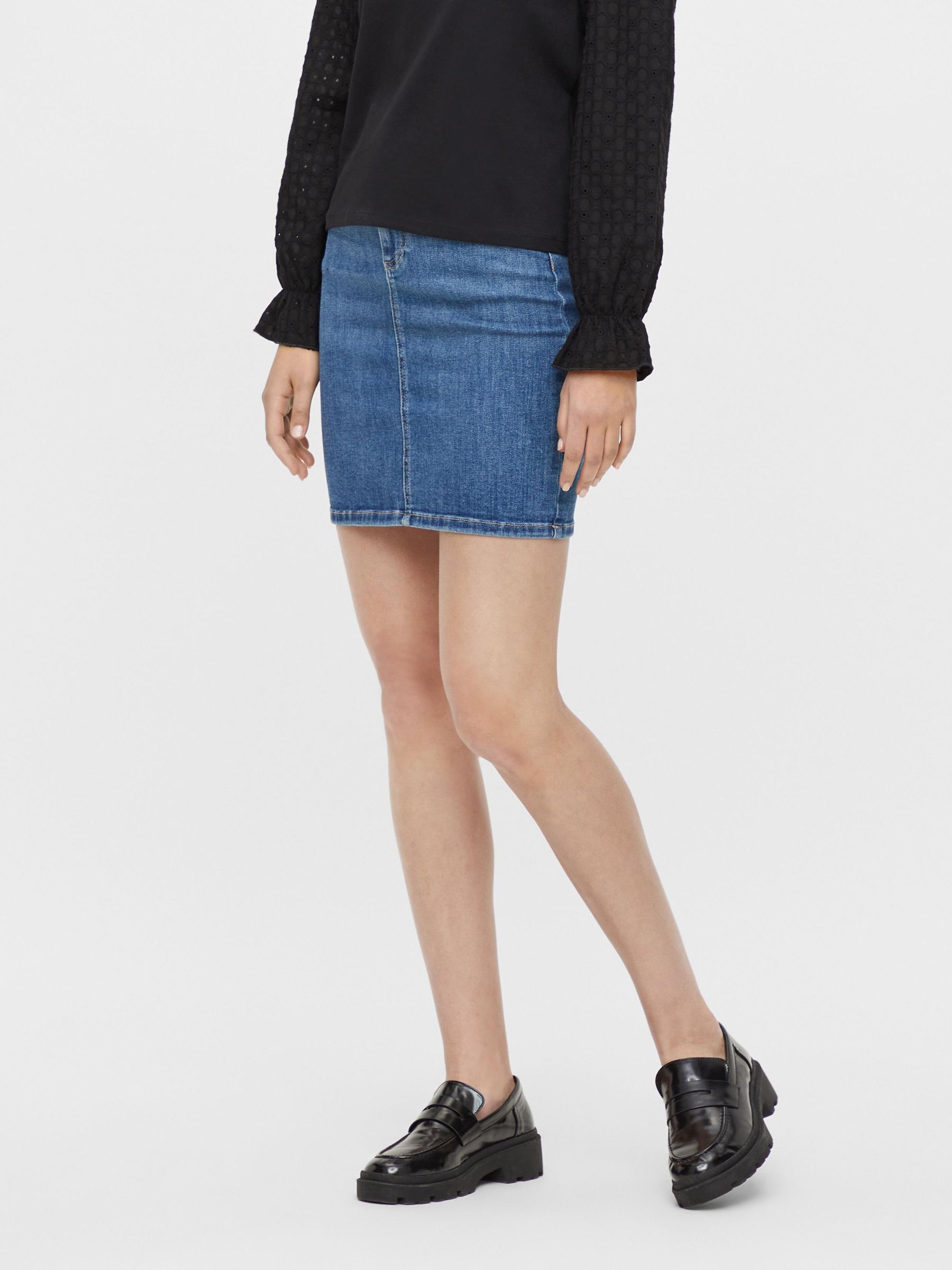 PCLILI DENIM SKIRT (Blue) | Pieces®