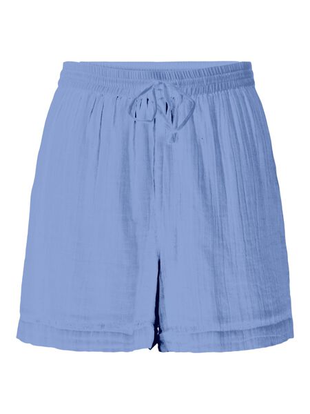 Pieces PCSTINA SHORTS MED HÖG MIDJA, Vista Blue, highres - 17126173_VistaBlue_001.jpg