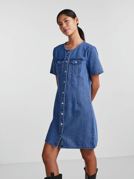 Pieces PCTARA DENIM DRESS, Medium Blue Denim, highres - 17133341_MediumBlueDenim_003.jpg