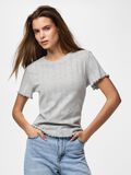 Product image thumbnail - PCMARIE POINTELLE T-SHIRT, Light Grey Melange | 1