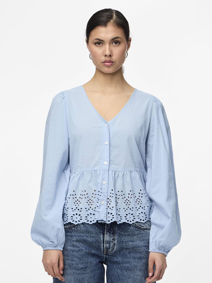 Pieces PCMALIKA BLUSE, Blue Bell, highres - 17150777_BlueBell_003.jpg
