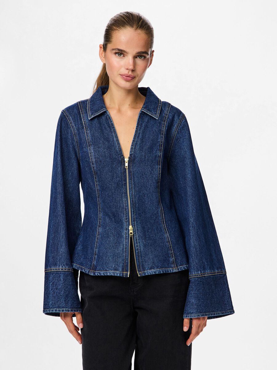 Carousel image - PCFLORA SPIJKERJAS, Medium Blue Denim | 1