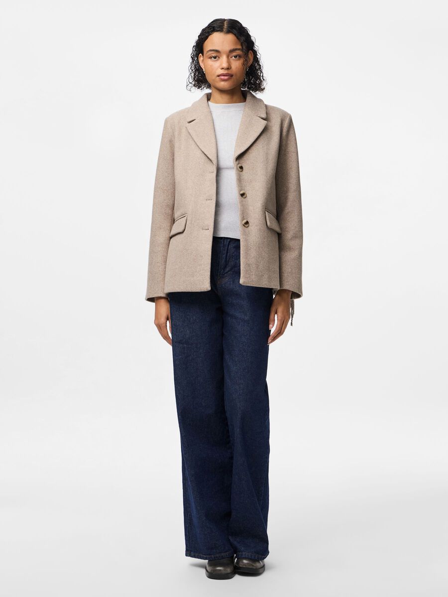 Product carousel image - PCMOLLIE FRINGE JACKET, Morel | 1