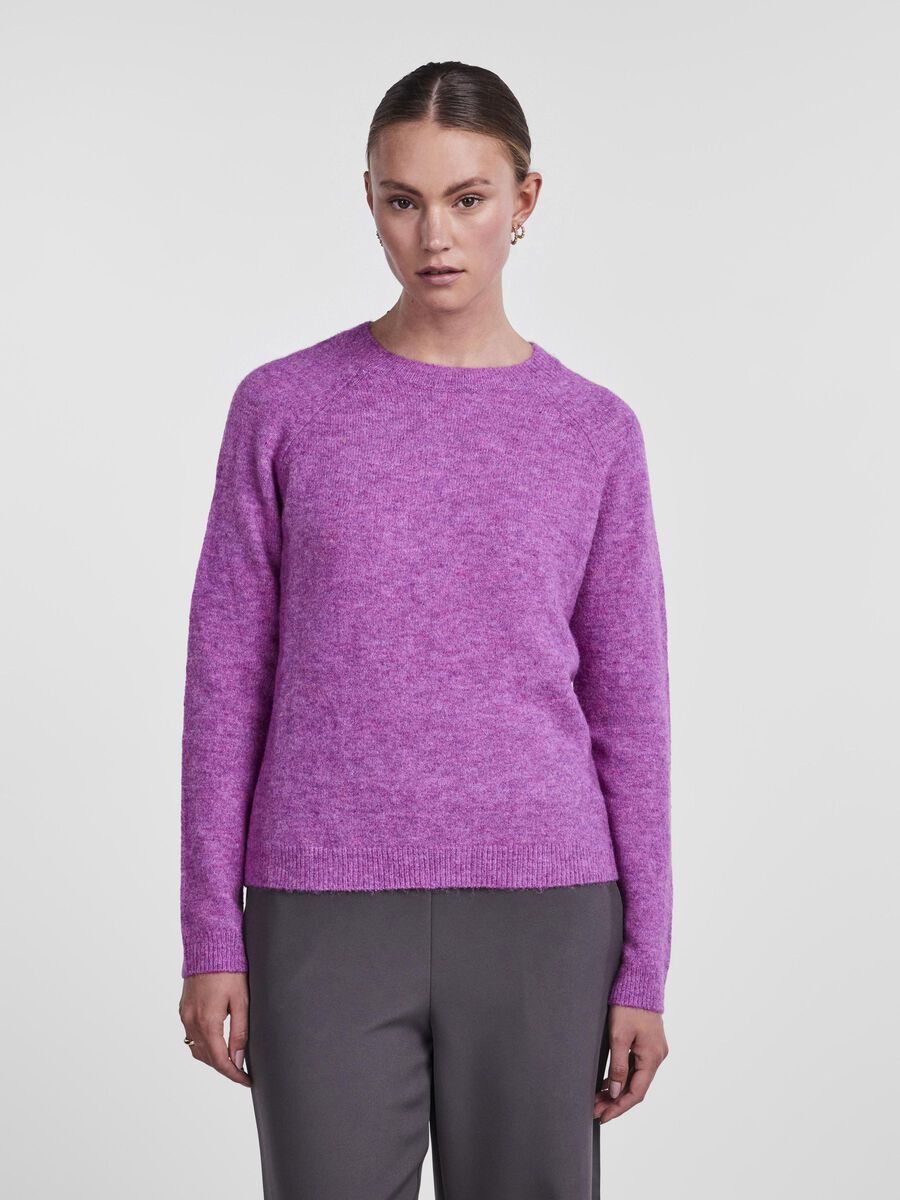 Pieces PCJULIANA KNITTED PULLOVER, Radiant Orchid, highres - 17126277_RadiantOrchid_003.jpg