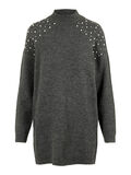 Pieces PEARL-LOOK DETAIL JUMPER DRESS, Dark Grey Melange, highres - 17104383_DarkGreyMelange_001.jpg