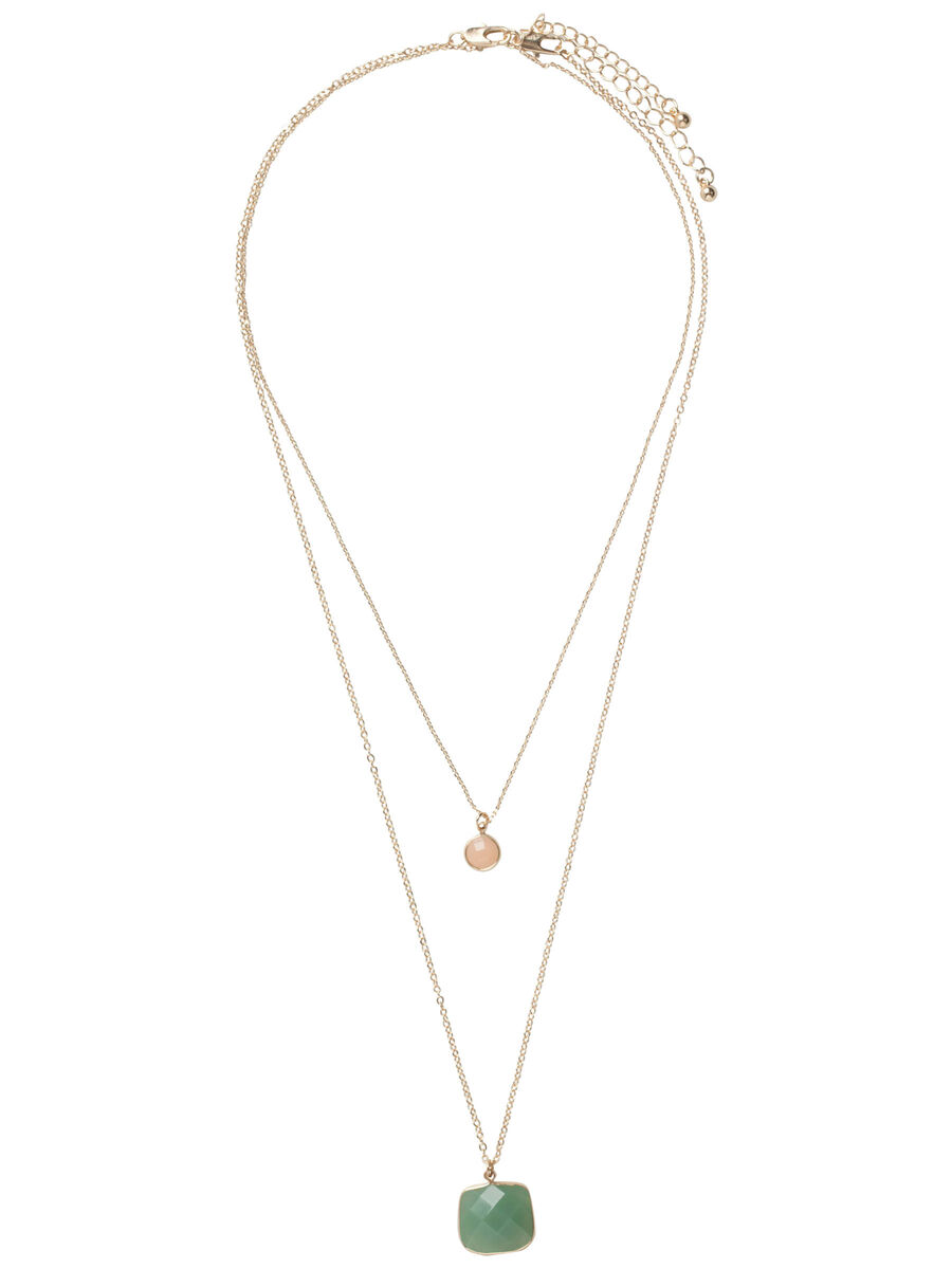 Pieces LONG 2 CHAINED NECKLACE, Gold Colour, highres - 17088122_GoldColour_001.jpg