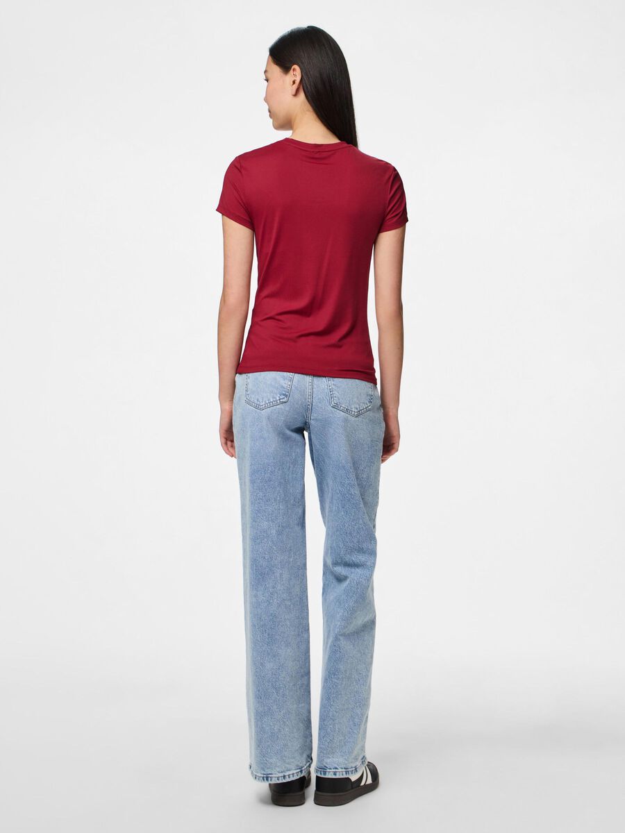 Pieces PCFYLLA NYLON T-SHIRT, Rhubarb, highres - 17157916_Rhubarb_004.jpg